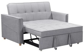 Καναπές-κρεβάτι Commit pakoworld 2θέσιος ύφασμα γκρι 142x93x90εκ