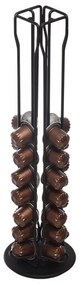 ESTIA ΒΑΣΗ ΓΙΑ ΚΑΨΟΥΛΕΣ ESPRESSO METAL BLACK ΜΕΤΑΛΛΙΚΗ 40 ΘΕΣΕΩΝ ΜΑΥΡΗ