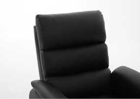 Πολυθρόνα Ανακλινόμενη ArteLibre TALITHA Μαύρο PU 79x97x101cm