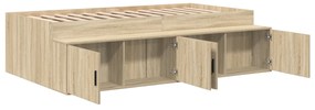vidaXL Κρεβάτι Αποθήκευσης Sonoma Oak 90x190 εκ.