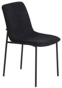 Καρέκλα Vienna 03-0864 45x60x83cm Black Chenille, Metal