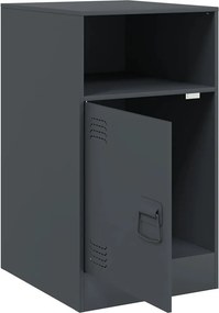 vidaXL Κομοδίνο Ανθρακί 34,5x39x62 εκ. από Χάλυβα