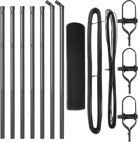 vidaXL Στύλος Περιφράξεων Γκρι 10 x 0,4 μ (16 x 16 mm πλέγμα)