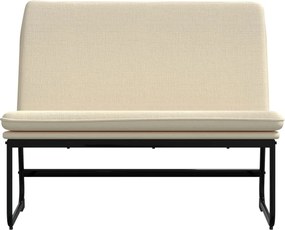 vidaXL Πάγκος Κρεμ 100x75x76 εκ. Υφασμάτινη