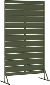 vidaXL Οθόνη Ιδιωτικότητας 100 x 50 x 180 εκ. Ατσάλι Λαδί