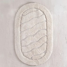 Πατάκι Μπάνιου Oval Ecru Ρυθμός 50 X 80 100% Βαμβάκι