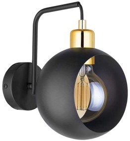 Φωτιστικό Τοίχου - Απλίκα Cyklop 2750 1xΕ27 15W 24x26cm Black TK Lighting