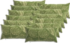 vidaXL Κάλυμμα Μαξιλαριού 12 pcs HEERLEN Σχέδιο Φύλλου 40 x 80 cm