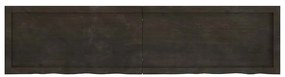 vidaXL Ράφι Τοίχου Σκούρο Καφέ 160x40x(2-6) εκ. Επεξ. Μασίφ Ξύλο Δρυός