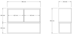 Κονσόλα - Μπουφές Zermat Megapap χρώμα μπεζ travertine - χρυσό 90x34x70εκ.