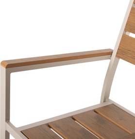 ΠΟΛΥΘΡΟΝΑ ΑΛΟΥΜΙΝΙΟΥ SAGA HM5981.04 ΣΑΜΠΑΝΙ-POLYWOOD ΣΕ ΦΥΣΙΚΟ 55x55x86Υεκ.