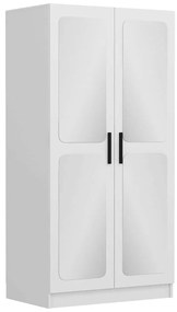 Ντουλάπα Δίφυλλη Kale Chain 506MNR2145 90x52x210cm White Δίφυλλη