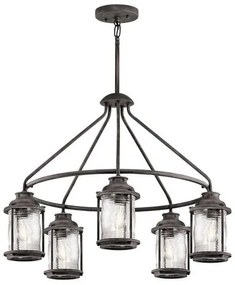 Κρεμαστό Φωτιστικό Οροφής  5xE27 IP44  Φανάρια  Ashland Bay Elstead Lighting-KL-ASHLANDBAY-5P-Γκρι KL-ASHLANDBAY-5P