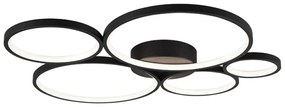 Φωτιστικό Οροφής - Πλαφονιέρα Rondo 622610532 49W Led 53x59cm Black Mat Trio Lighting Metal
