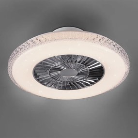 Ανεμιστήρας Οροφής Harstad R62412106 Με Φως Led 3000 - 6500Κ Και Τηλεχειριστήριο D60x19cm White RL Lighting Διάμετρος 60cm