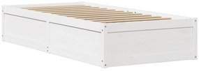 vidaXL Σκελετός Κρεβ. Χωρίς Στρώμα Λευκό 90x200 εκ Μασίφ Πεύκο