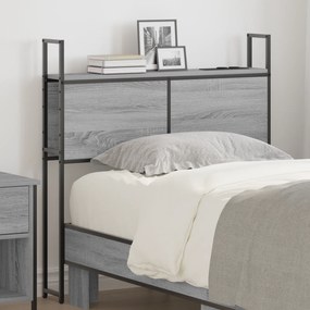 vidaXL Κεφαλάρι Αποθήκης Γκρι sonoma 90 cm Επεξεργασμένο ξύλο