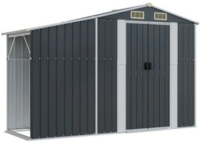 vidaXL Αποθήκη Κήπου Ανθρακί 277 x 93 x 179 εκ. από Γαλβαν. Ατσάλι