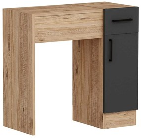 Τουαλέτα Με Καθρέπτη Inci 550ARN2795 77x37,3x108,8cm Pine-Anthracite