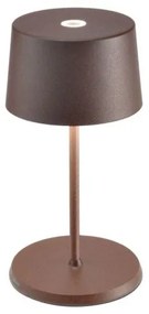 Επαναφορτιζόμενο Επιτραπέζιο Φωτιστικό LED Olivia Mini H22 Φ11 Zafferano-LD0860R3-Σκουριασμένο LD0860R3