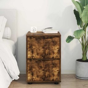 vidaXL Ντουλάπι αποθήκευσης Καπνιστό Δρύς 40 x 48 x 57 εκ
