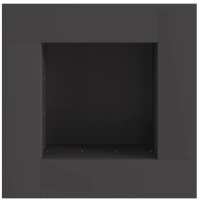 vidaXL Τετράγωνη Μαύρη Εστία Φωτιάς 80x80x40 εκ. από Ατσάλι