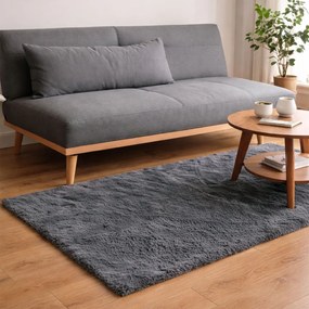 Xαλί Διαδρόμου Γούνινο (80x150) Ravelia Fluffy Dark Grey