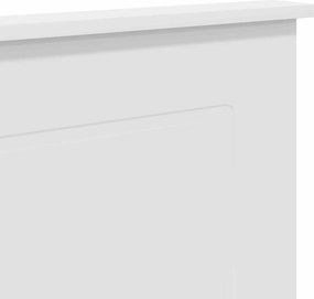 vidaXL Κεφαλάρι Λευκός 100 cm Μηχανικά επεξεργασμένο ξύλο