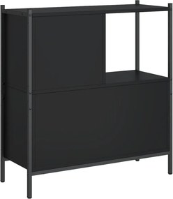 vidaXL Βιβλιοθήκη Μαύρη 72 x 28 x 77,5 εκ. από Επεξεργασμένο Ξύλο