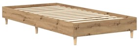 vidaXL Πλαίσιο κρεβατιού χωρίς στρώμα Artisan Oak 75x190 cm