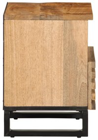 vidaXL Κομοδίνα 2 τεμ. 40 x 34 x 46 εκ. Ακατέργαστο Μασίφ Ξύλο Μάνγκο