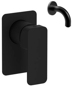 Eurorama Quadra Black Matt Στόμιο 10cm Φ24mm+Μίκτης Εντοιχισμού 1 Εξόδου