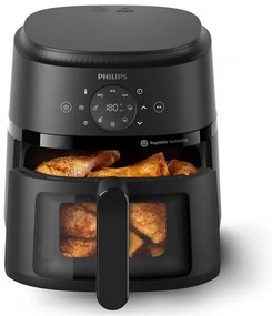 Φριτέζα ζεστού αέρα AirFryer Philips NA220/00, 1500W, 4,2l, 60-200C, 13 προγράμματα, Timer, Rapid Air, Μαύρο