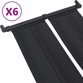 vidaXL Θερμαντικά Πάνελ Πισίνας Ηλιακά 6 τεμ. 80 x 310 εκ.