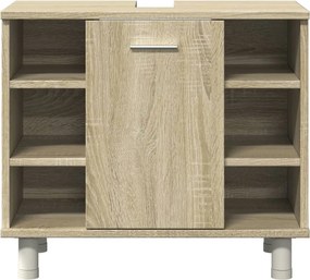 vidaXL Σετ Επίπλων Μπάνιου 4 Τεμαχίων Sonoma Δρυς Επεξεργασμένο Ξύλο