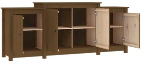 vidaXL Ντουλάπι Καφέ Μελί 164x37x68 εκ. από Μασίφ Ξύλο Πεύκου