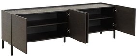 Έπιπλο τηλεόρασης Calliope wenge-μαύρο μαρμάρου 180x44x57εκ