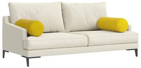 vidaXL Μαξιλάρια Στήριγμα 2 pcs Κίτρινο Ø 25 x 70 cm