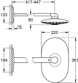 Ντους κεφαλής Grohe Rainshower 360 Duo