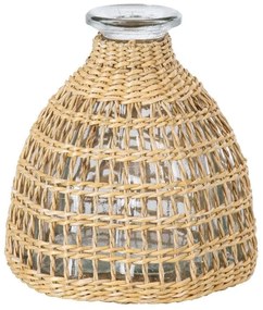 Βάζο Mandy 35632 Φ10,5x11cm Natural GloboStar Glass,Bamboo