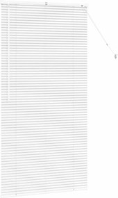 vidaXL Βενετσιάνικες Ρόδες Λευκό 175 x 85 εκ Αλουμίνιο