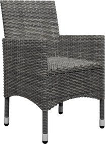 vidaXL Σετ Τραπεζαρίας Κήπου 5 Τεμαχίων Γκρι