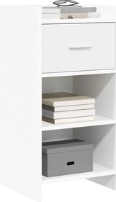 vidaXL Πλαϊνό γραφείο Λευκό 40 x 36 x 80 εκ Επεξεργασμένο Ξύλο
