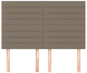 vidaXL Κεφαλάρι Κρεβατιού Μπεζ 144x5x118/128 εκ. Ύφασμα