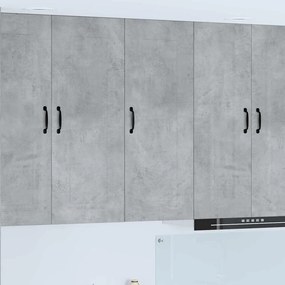 vidaXL Κρεμαστό ντουλάπι κουζίνας Σκυρόδεμα Γκρι 40 x 31 x 100 εκ.