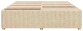 vidaXL Σκελετός Κρεβατιού Χωρίς Στρώμα Κρεμ 180x200 εκ. Υφασμάτινο