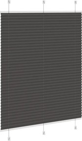 vidaXL Πλισέ περσίδα Μαύρο 110x150 cm Πλάτος υφάσματος 109,4 cm