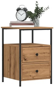 Κομοδίνο τεχνίτης Δρυς 34x35,5x50 εκ. από Επεξεργασμένο Ξύλο