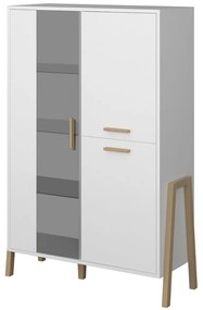 Βιτρίνα Belle Λευκό 102.5x41x152.5cm - TO-BELLE1W2DWHITE - TO-BELLE1W2DWHITE