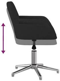 vidaXL Καρέκλα Γραφείου Περιστρεφόμενη Μαύρη Υφασμάτινη